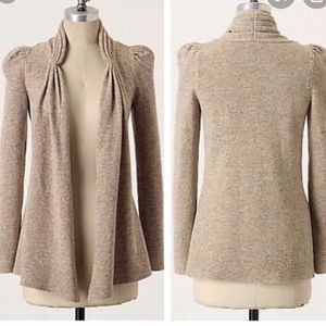 Anthropologie Ladies’ Choice Puff Sleeve Cardigan
